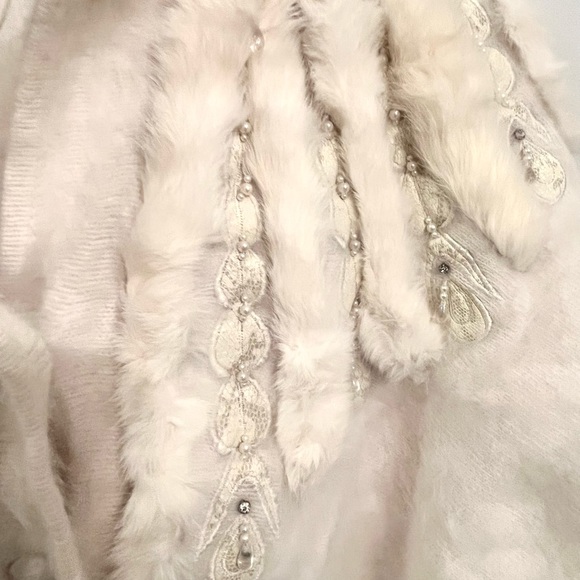 Vintage Mariella rabbit and nylon zip Jacket size L - Picture 4 of 10